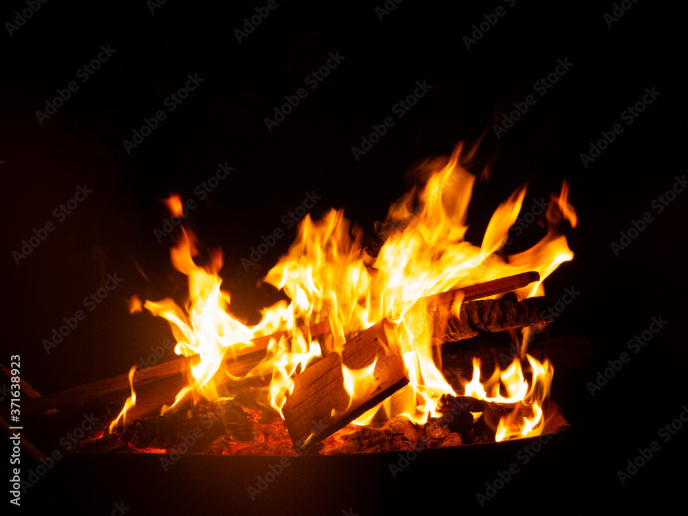 Obraz premium fire in fireplace