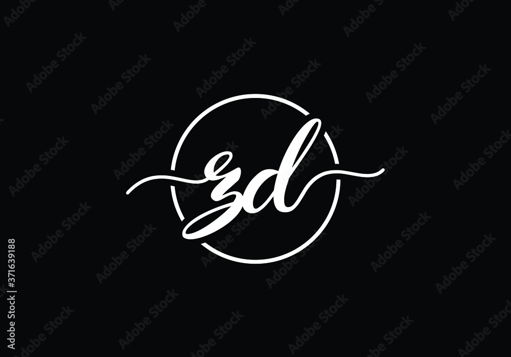 Initial Monogram Letter Z D Logo Design Vector Template. Graphic Alphabet Symbol for Corporate Business Identity Initial Monogram Letter Z D Logo Design Vector Template. Graphic Alphabet Symbol for Corporate Business Identity