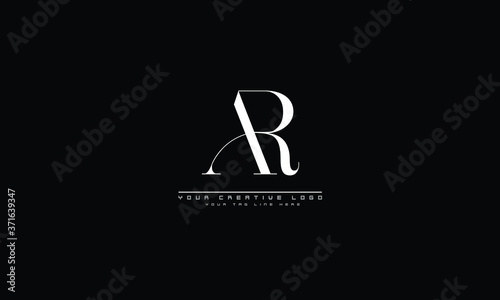 AR RA abstract vector logo monogram template