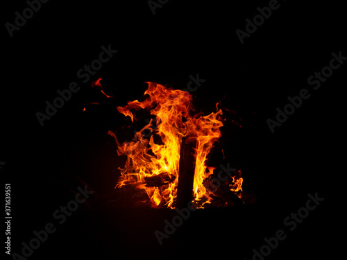 fire on a black background © rodolfo