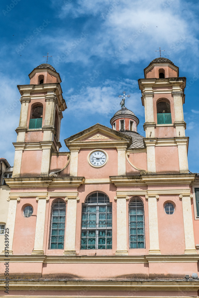 Colorful church in Varese Ligure