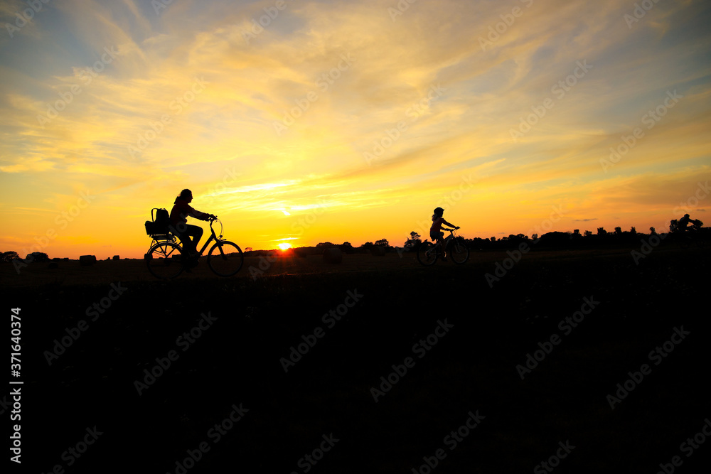 Biking into sundown on the peninsula 