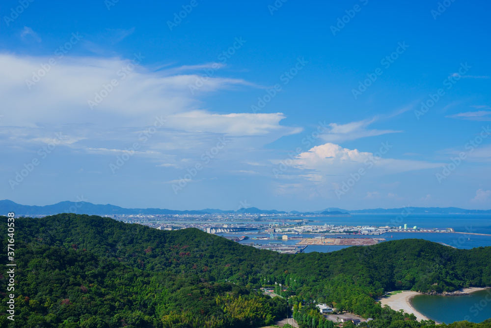日峯山展望台から北方向を撮影　(徳島県徳島市)