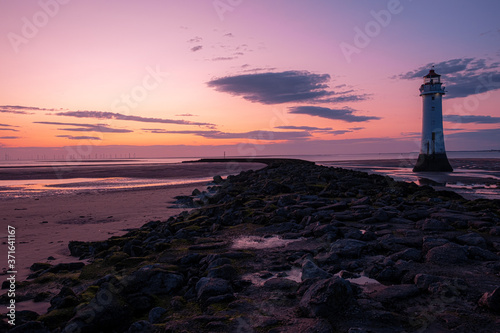 lighthouse at sunset