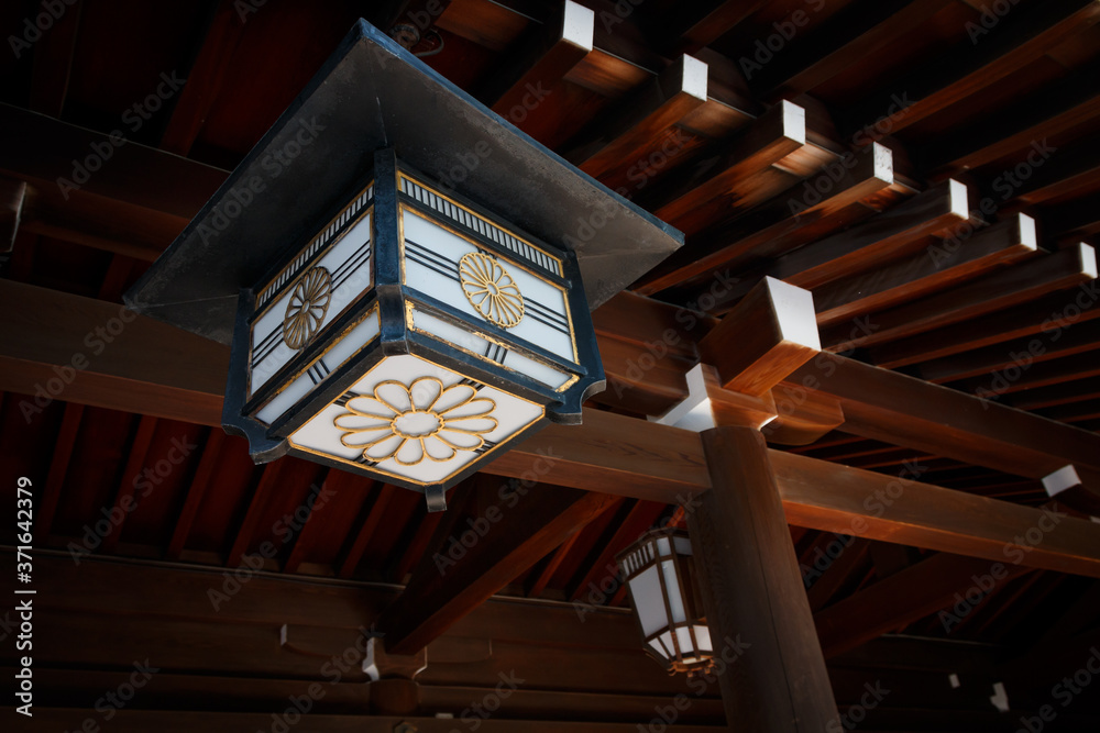 Fototapeta premium A lamp at Meiji-Jingu, Tokyo, Japan