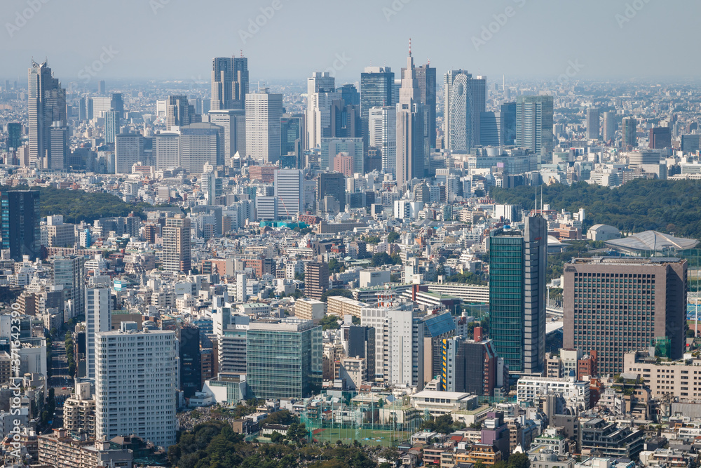A view on Tokyo from Skydeck at Mori Tower, Tokyo (Japan)