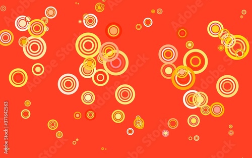 Light Pink, Yellow vector texture with disks.