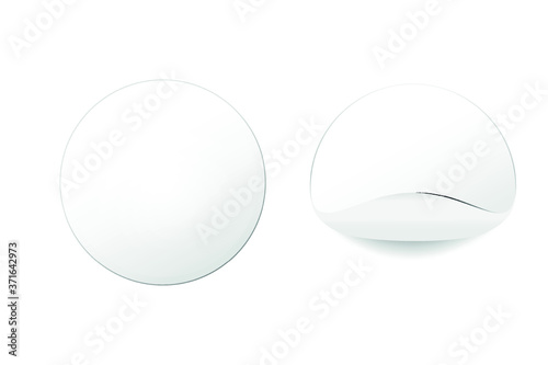white paper adhesive stickers, mockup advertising banner