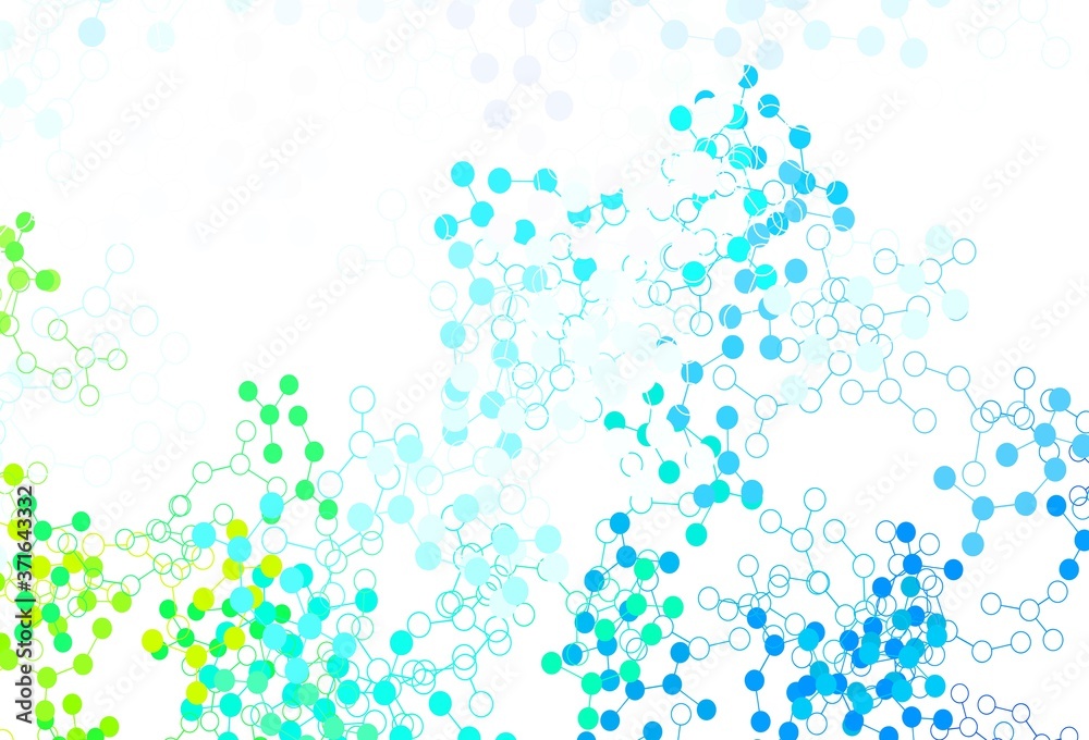 Light Blue, Green vector pattern with artificial intelligence network. Light Blue, Green vector pattern with artificial intelligence network.
