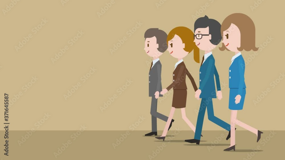 Animation of a walking businessperson Animation of a walking businessperson
