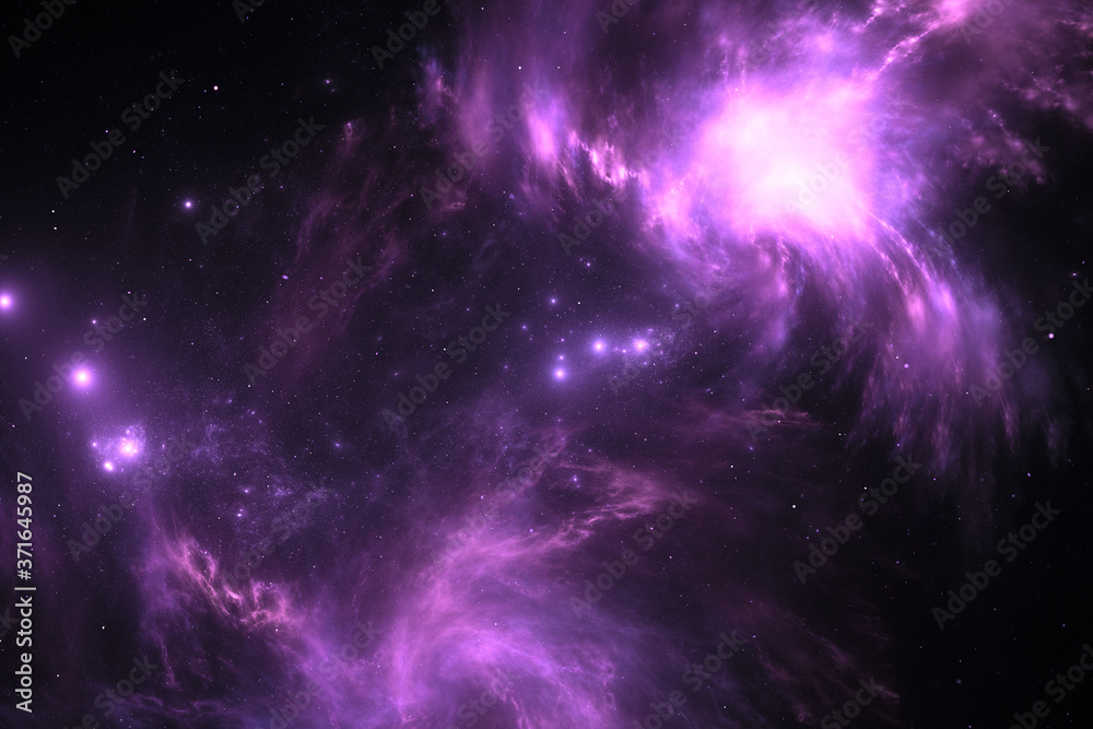 Fototapeta premium Abstract colorful light elements on dark background. 