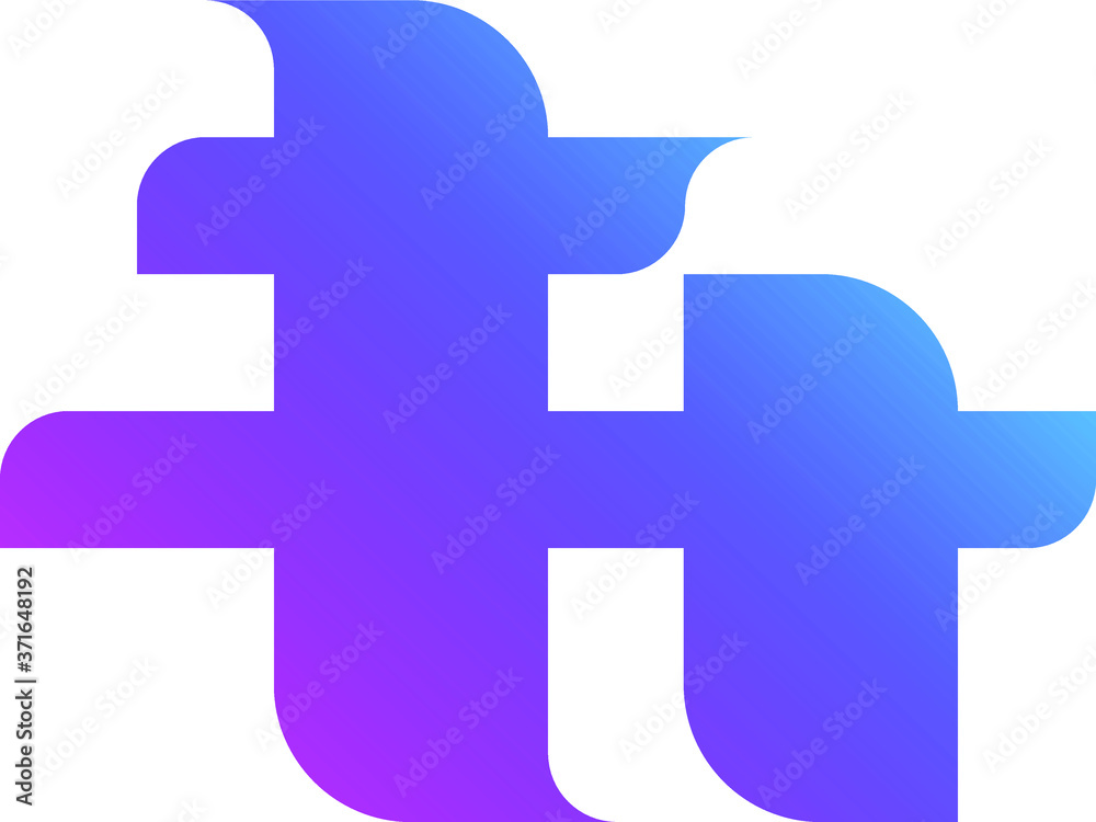 Obraz premium Vector Design of an Abstract Logo in Blue and Purple