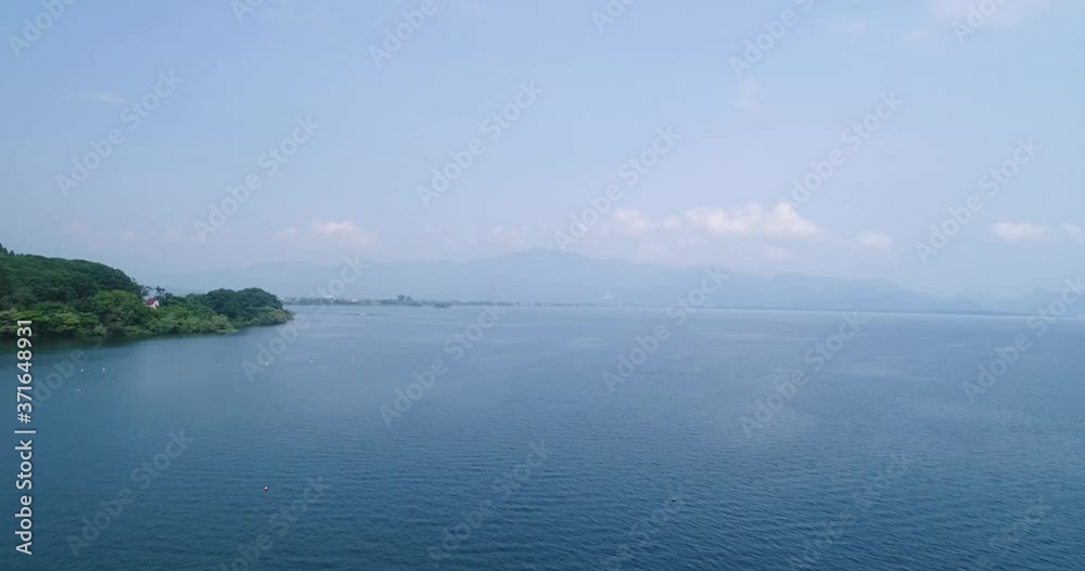 ［空撮］《福島県》夏の猪苗代湖