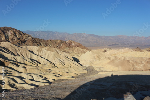 Zabriskie point Death Valley in summer