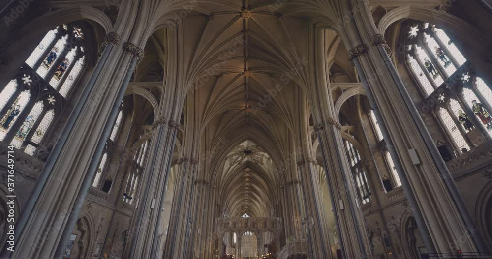 Interior of Bristol Cathedral showing gothic architecture Interior of Bristol Cathedral showing gothic architecture