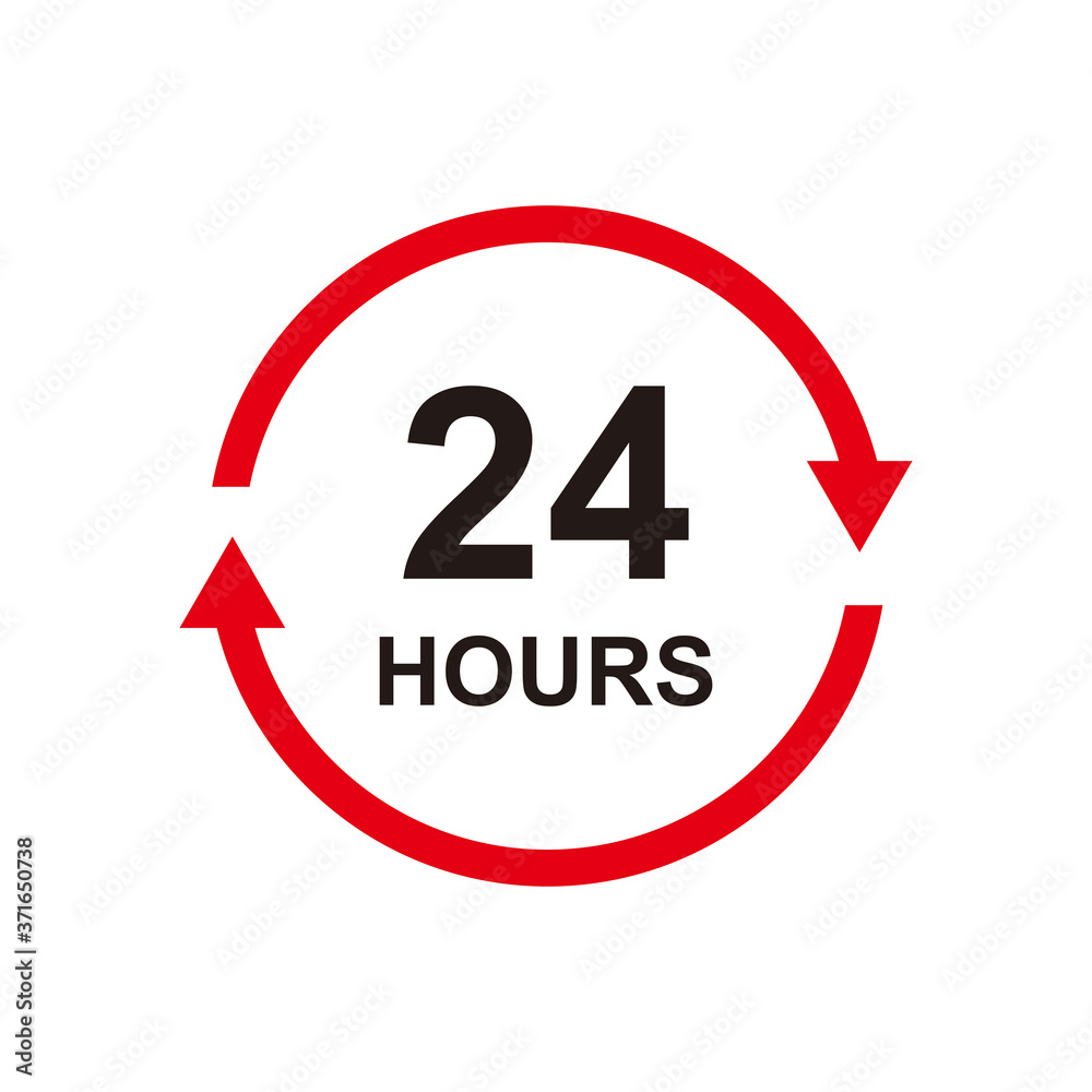 24 hours icon vector symbol design 24 hours icon vector symbol design