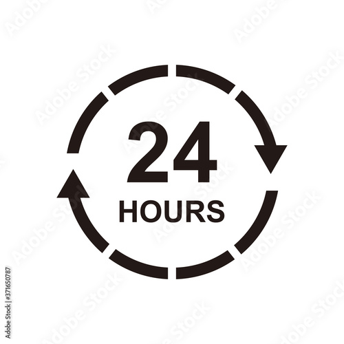 24 hours icon vector symbol design