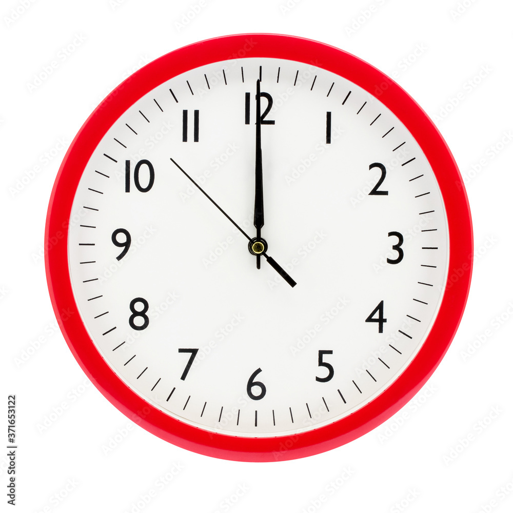 Clock on a white isolated background shows 12 o'clock on New Year's Eve Clock on a white isolated background shows 12 o'clock on New Year's Eve
