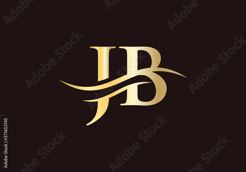 Creative Letter JB Logo Vector Template. JB Letter Linked Logo for business and company identity. photo