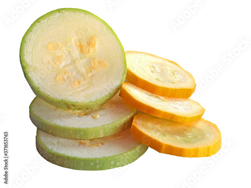 Yellow green zucchini