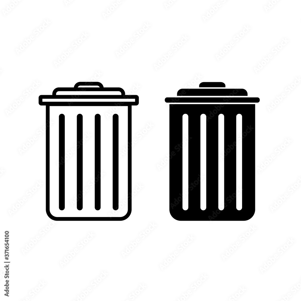 Trash icons set. trash can icon. Delete icon vector Trash icons set. trash can icon. Delete icon vector