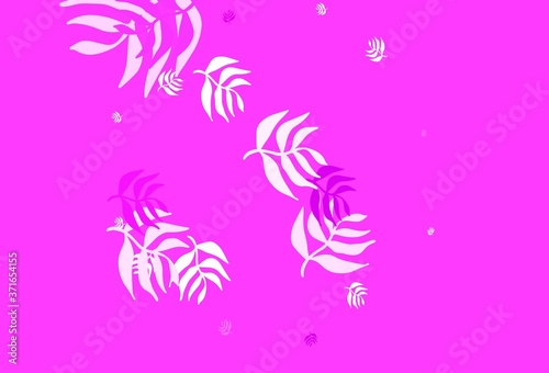 Light Multicolor vector abstract pattern with leaves. © smaria2015