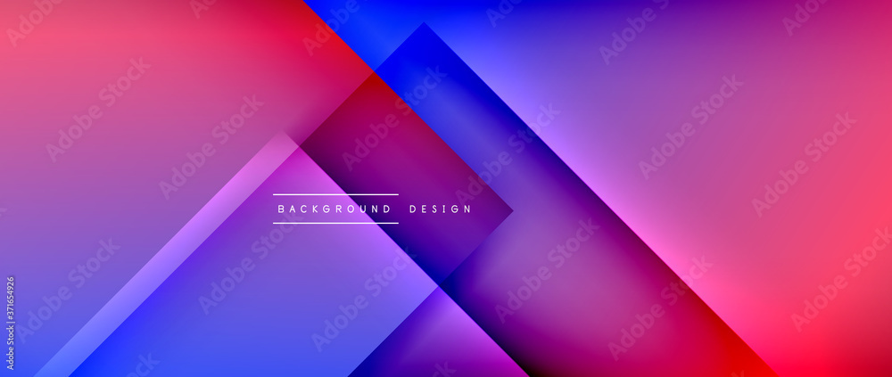 Square shapes composition, fluid gradient geometric abstract background. 3D shadow effects, modern design template Square shapes composition, fluid gradient geometric abstract background. 3D shadow effects, modern design template