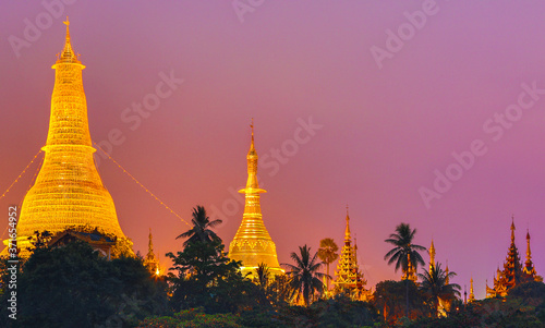 Shwedagon Pagoda in Yangon, Myanmar