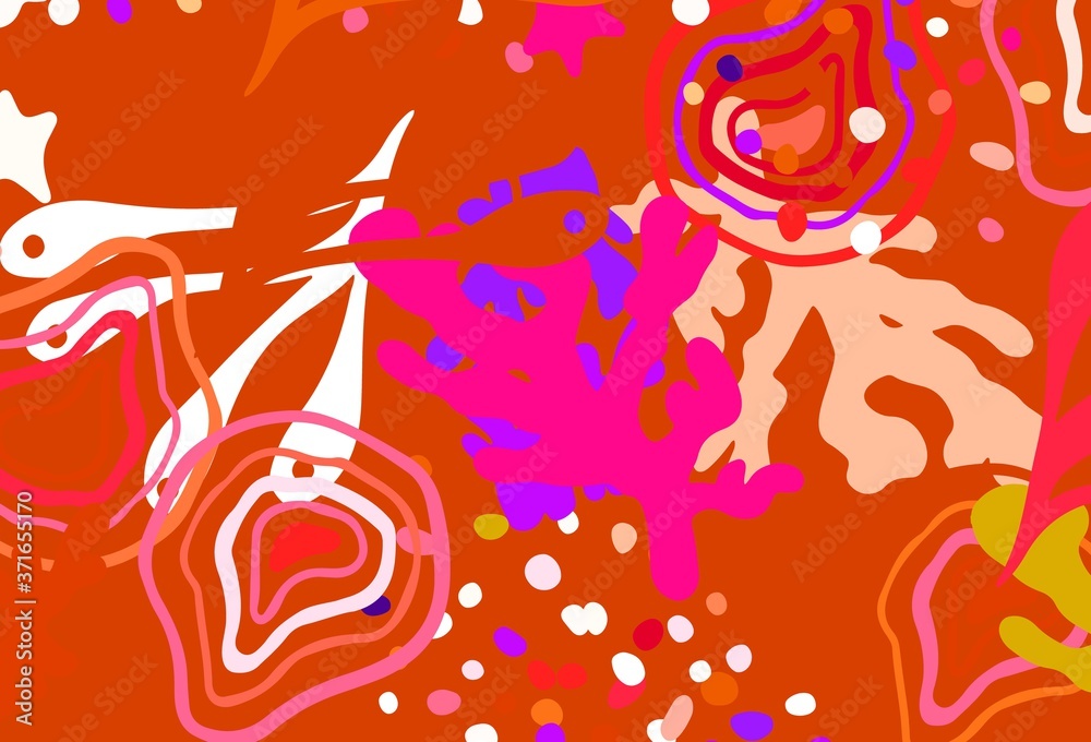 Obraz premium Light Pink, Green vector template with chaotic shapes.