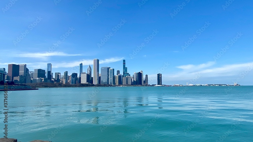 Obraz premium Spring Chicago Skyline