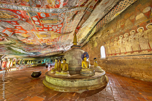 Historical Dambulla cave temple, in Dambulla, Sri Lanka photo