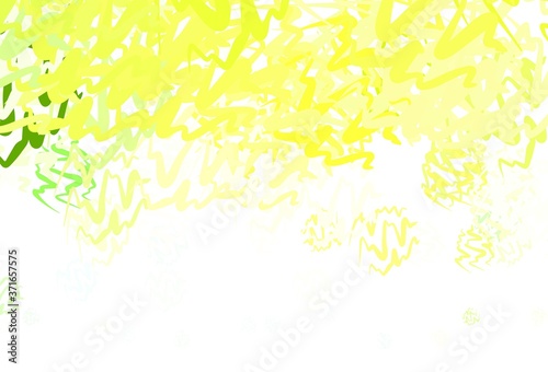 Light Green  Yellow vector background with lines.