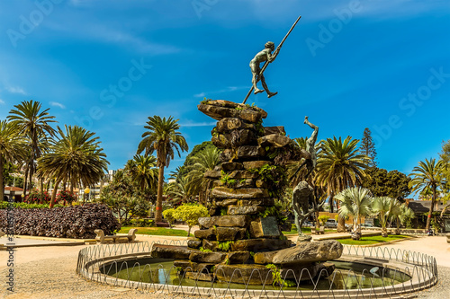 A view across the Doramas Park in Las Palmas, Gran Canaria on a sunny day photo