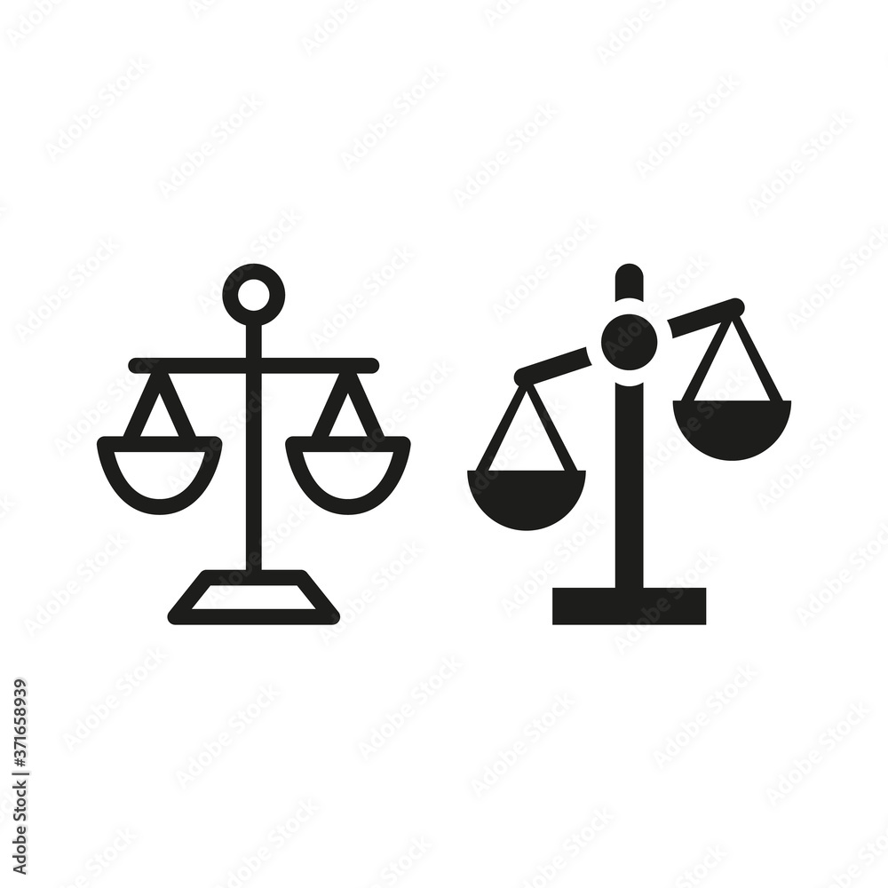 Scales icons on white background.