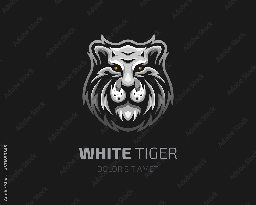 White tiger head logo