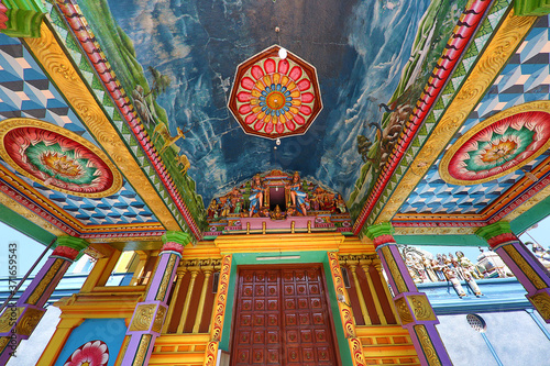 Main gate of the Hindu temple of Muthumariamman Temple, in Matale, Sri Lanka photo