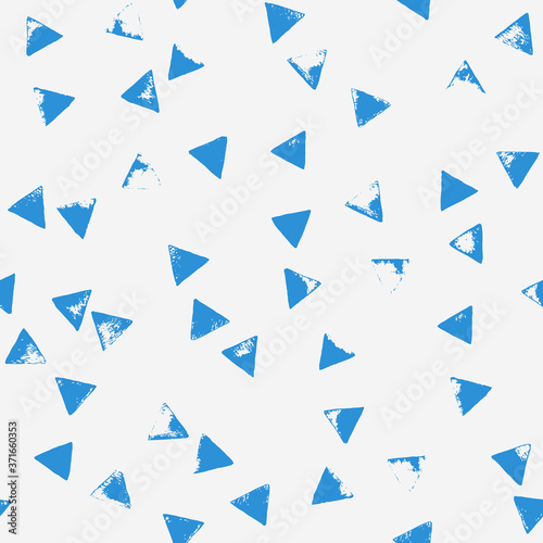 Seamless geometric pattern with grunge triangles