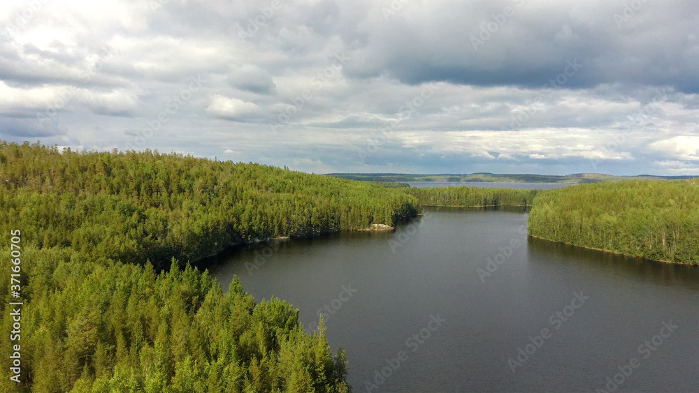 Lake shore in Karelia.