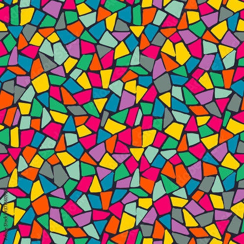Seamless color mosaic pattern