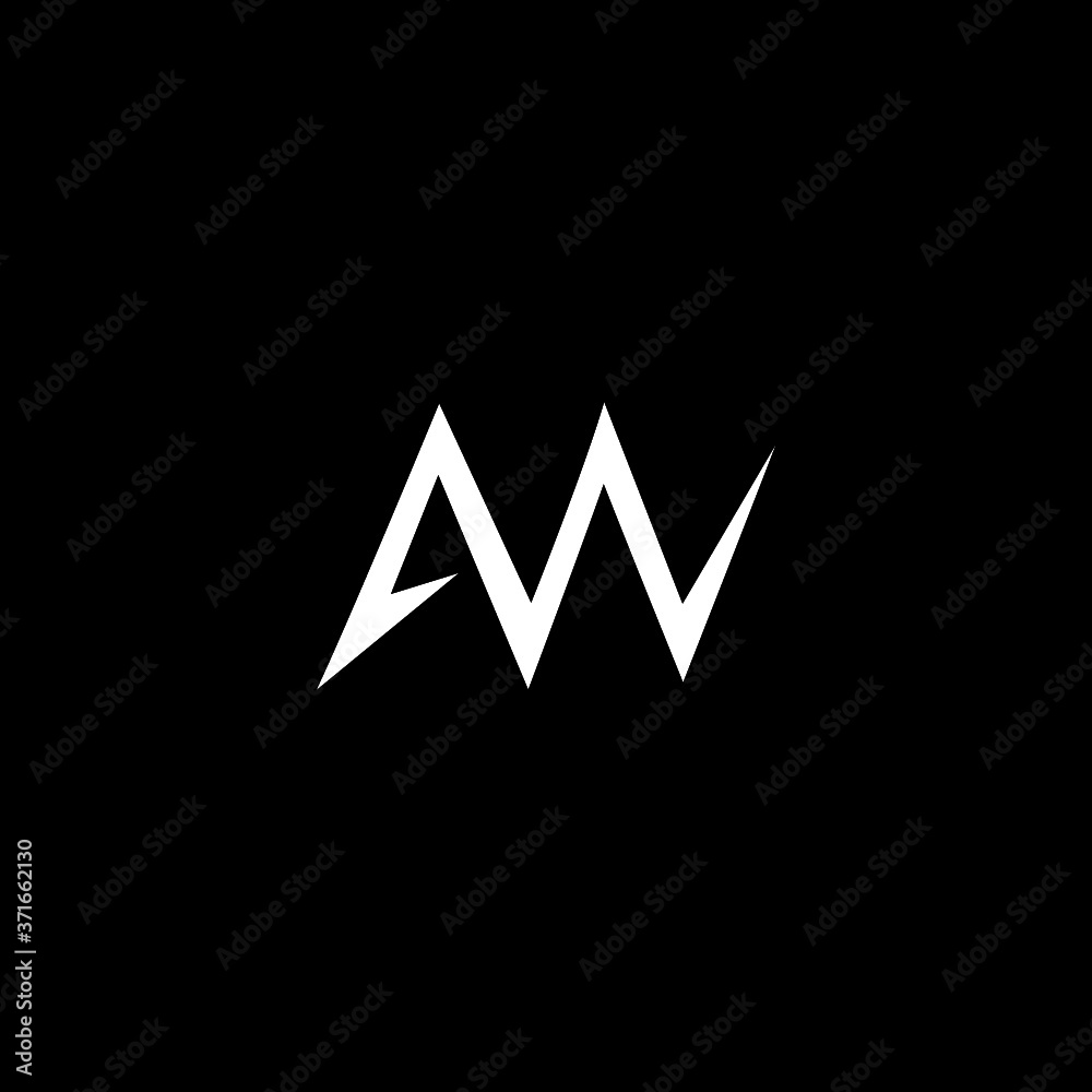 AW Letter logo isolated on dark background AW Letter logo isolated on dark background