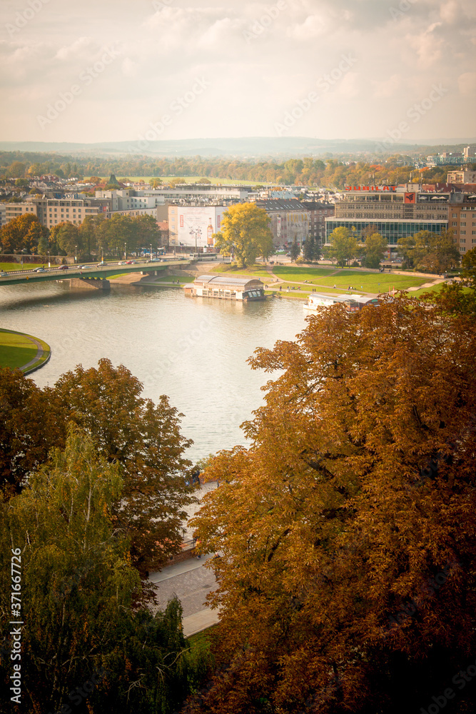 Obraz premium Krakow, Poland October 29 2015: Krakow landscape 
