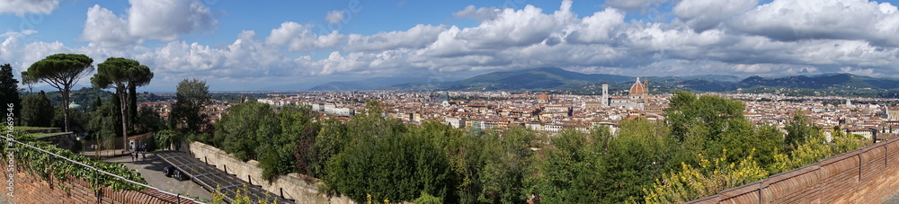 View of Florence from the observation deck of Fort Belvedere. Italy.