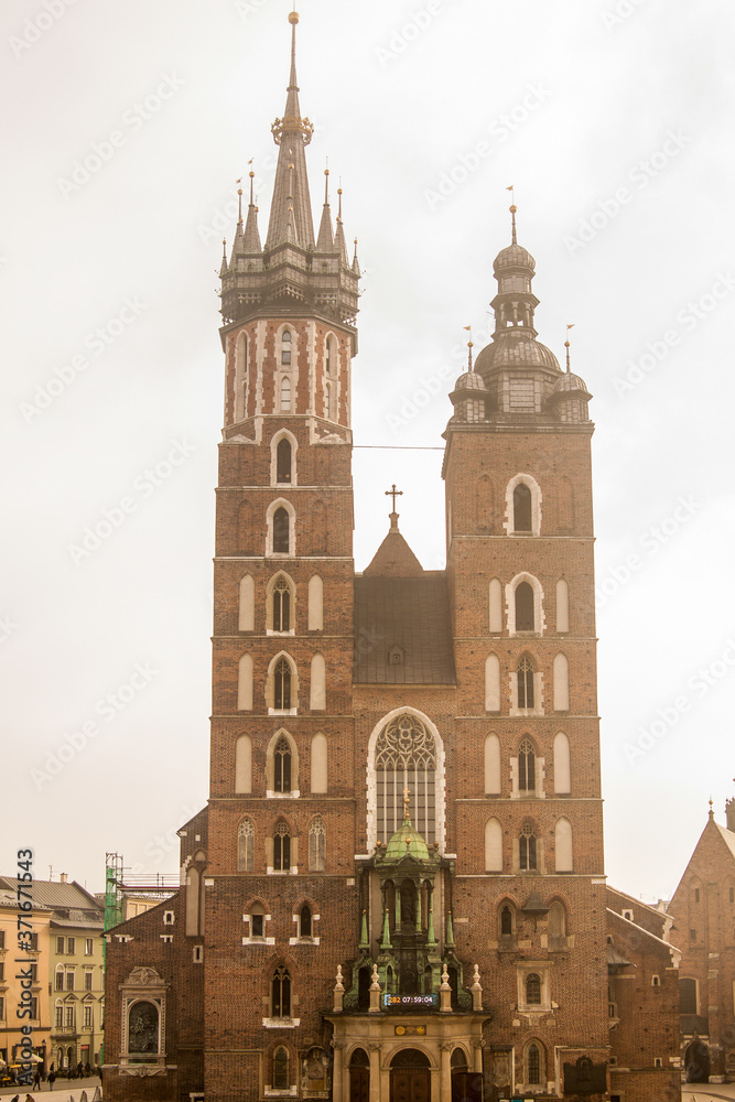 Fototapeta premium Krakow, Poland October 29 2015: Krakow landscape