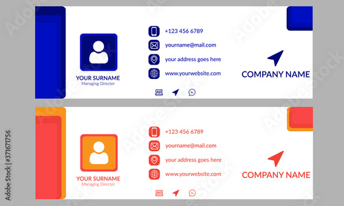 2 Flat & Creative Email Signature Template