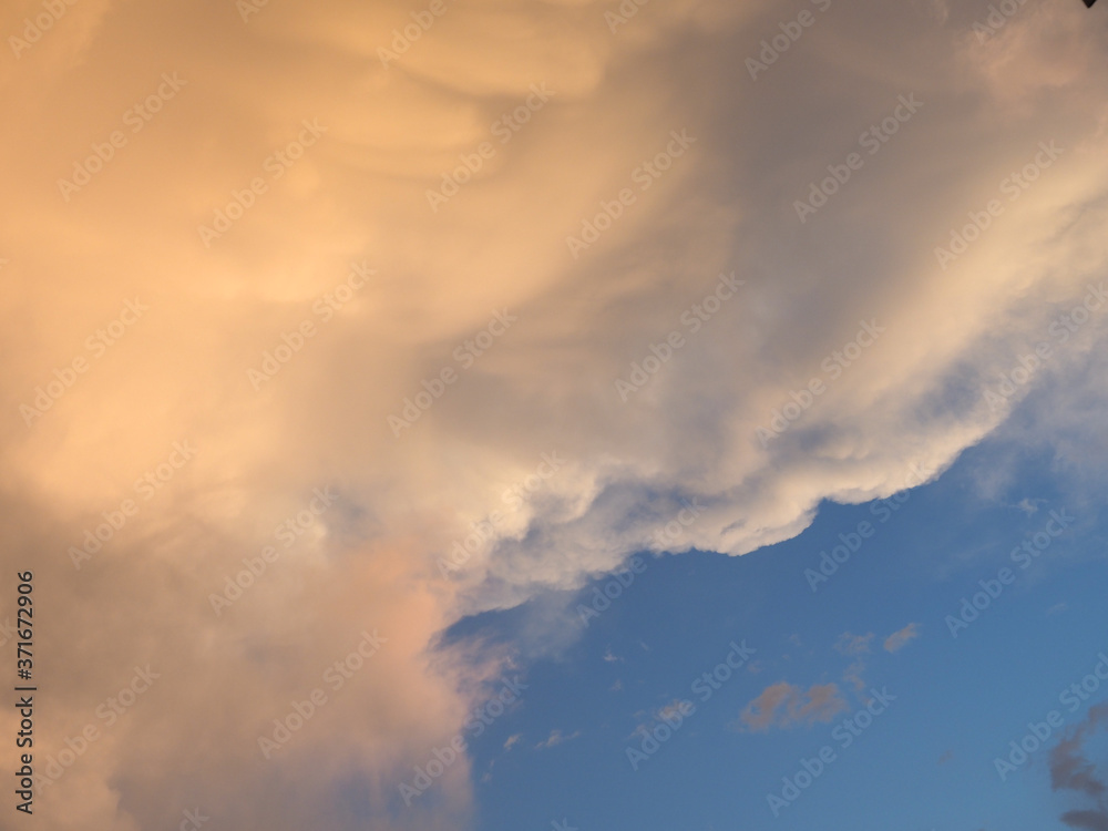 blue sky with red clouds background blue sky with red clouds background