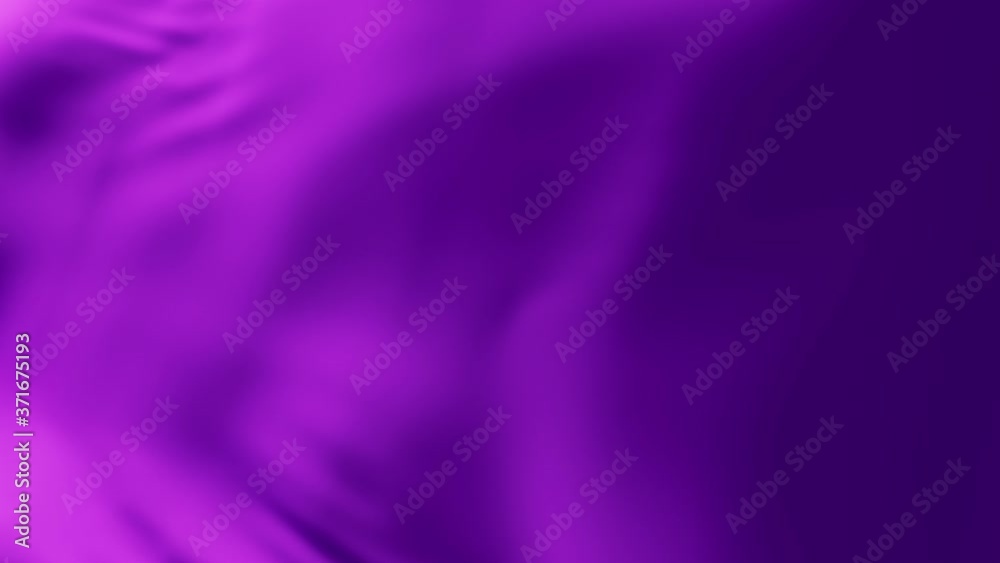 Purple silk wave fabric surface. Abstract soft background. Seamless loop 3d render