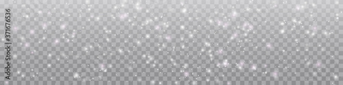 Vector heavy snowfall  snowflakes in different shapes and forms. Snow flakes  snow background. Falling Christmas