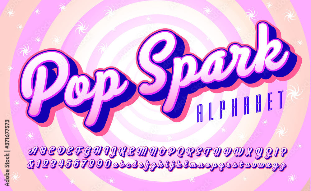 A Bright Pop Art Style Bold Script. This Alphabet Uses Bright Pinks and Purples to Create a Retro and Fun Vibe. Pop Spark is a Rounded Cursive Style Font with a Bright Spiral Background. A Bright Pop Art Style Bold Script. This Alphabet Uses Bright Pinks and Purples to Create a Retro and Fun Vibe. Pop Spark is a Rounded Cursive Style Font with a Bright Spiral Background.