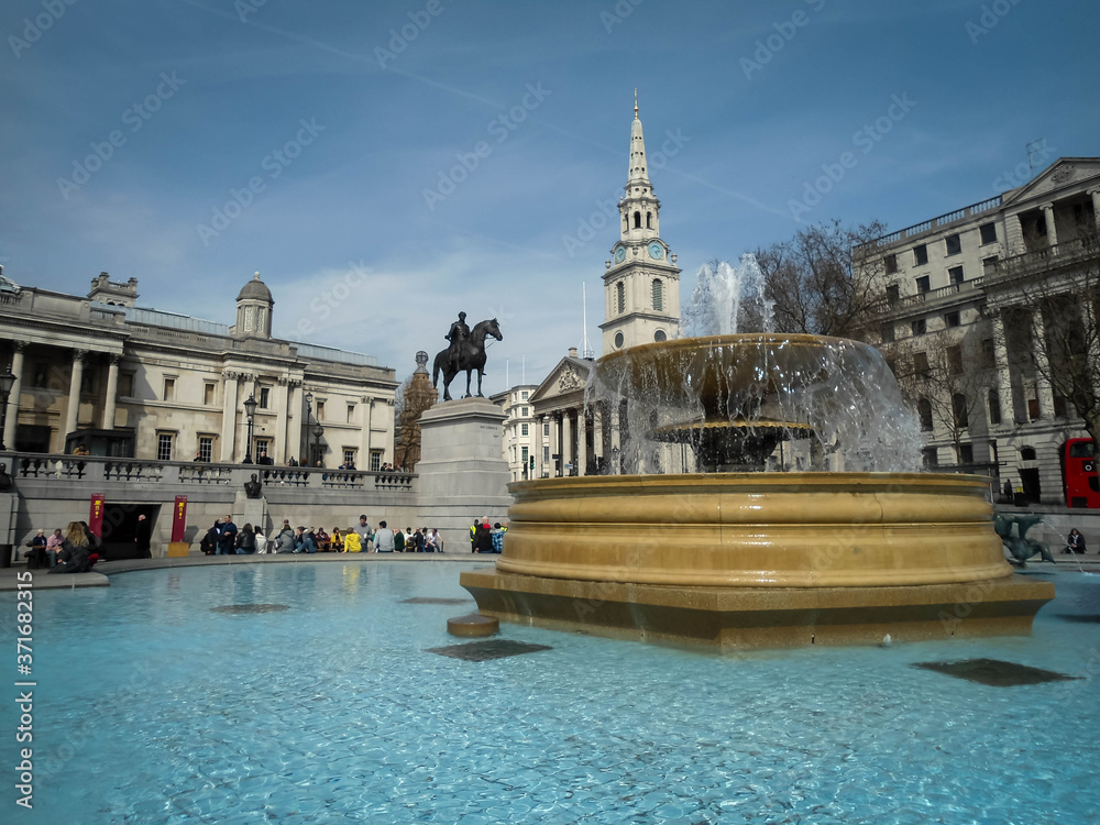 Amazing view of Trafalgar square in UK, London