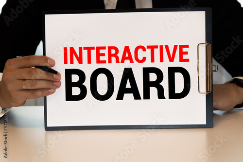 Word writing text Interactive Board. Business concept for standalone touchscreen computer used independently Paper.
